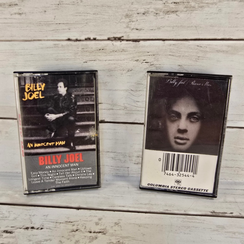 Vintage Billy Joel Cassette Tape Lot An Innocent Man Piano Man Columbia‎ Stereo